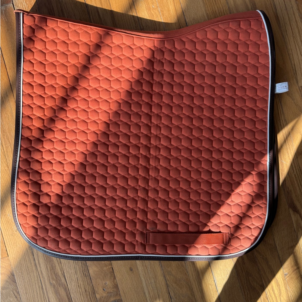 Rust Quilted Dressage Saddle Pad - Unbranded